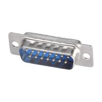 uxcell D-sub Connector Male Plug 15-pin 2-Row Port Terminal Breakout Solder Type for Mechanical Equipment CNC Computers Blue Pack of 1