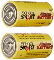 School Smart Alkaline C Batteries, Pack of 2