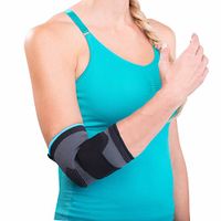 DonJoy Advantage DA161ES02-BLK-XL Deluxe Elastic Elbow for Sprains, Strains, Golfer's and Tennis Elbow, Swelling, Black, XL 12, 14"