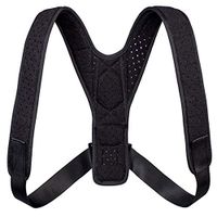 Back Posture Corrector Brace Adjustable Strap Improve Bad Posture for Women Men & Kids Black Size Medium