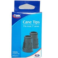 Carex Cane Tips Fits Most 1" Canes, 2 Each