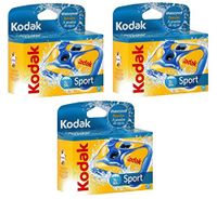 3 Kodak Underwater Disposable One Time Use Waterproof Sport Camera Dated 2015