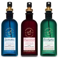 Bath and Body Works 3 Pack Aromatherapy 5-in-1 Essential Oil Mist 5.3 Oz. Peppermint, Lavender & Eucalyptus.