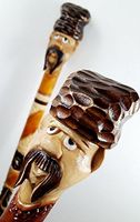 34 inch COSSACK GRANDFATHER Cane Walking Stick Wooden Handmade Men's Accessories