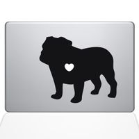 The Decal Guru I Love My Bulldog Decal Vinyl Sticker, 15" MacBook Pro (2015 & Older Models), Black (1485-MAC-15P-BLA)