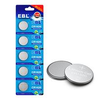 EBL CR1620 3V Lithuium Zero Mercury Akaline Coin Button Cell Batteries 5 Pack