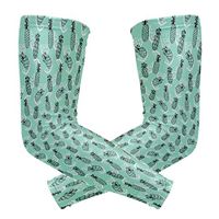Mini Pineapples and Watermelon Green Unisex Arm Sleeve,UV Protection Arm Compression Sleeve, Skin Protection Sport Arm Cooler Sleeve for Running Hiking Jogging Motorcycling Climbing Camping