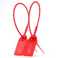 Leadseals(R) 100 PlasticTamper Seals, Zip Ties for Fire Extinguishers Pull Tite Security Tags Numbered Disposable Self-Locking Tie 250mm Length (Red)