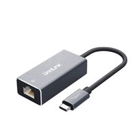 Unnlink USB C Ethernet Adapter Gigabit 1000Mbps Aluminum Type C Network LAN RJ45 Adapter Converter Thunderbolt 3 Compatible for UltraBook MacBook Pro Chromebook