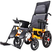 Premium Electric Power Wheelchair, Portable, Folding Motorized Wheelchair, Heavy Duty, Compact Folding Power Wheelchair, Black,20A