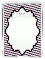 Amethyst Stripes Memo Sheets and Acrylic Holder, 150 Note Papers, 5"x7" Memo Pad, Notes, Stationery, Desk Accessory, Mother's Day Gift, Unique Gift for Mom and Women
