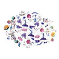 DIY Notebook Laptop Stickers Pack, Vsco Girl Kids Washi Sticker for Laptop Notebook Scrapbook Diary Album Luggage Water Bottle Stationery Scrapbooking Stamping Stickers, Pack of 60pc