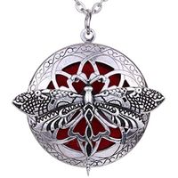 Soul Statement Diffuser Necklace: Essential Oil Necklaces for Women Aromatherapy Locket (Dragonfly II)