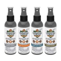 Ranger Ready Insect Repellent with 20% Picaridin Mist Spray Bottle, Scent Zero, Ranger Orange, Amber and Night Sky Scent, 3.4 Ounce, TSA Regulation Travel Size for Worldwide Protection, Pack of 4