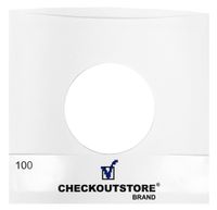 CheckOutStore (100) Paper Record Inner Sleeves with Hole for 7" Vinyl 45 RPM Records (Standard)