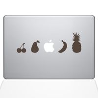 The Decal Guru Fruit Lineup MacBook Decal Vinyl Sticker - 15" MacBook Pro (2016 & Newer) - Brown (1336-MAC-15X-BRO)