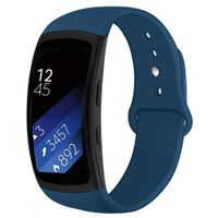 OenFoto Sports Band Compatible Gear Fit2 Pro/ Fit2, Replacement Silicone Accessories Strap Samsung Gear Fit2 Pro SM-R365/ Gear Fit2 SM-R360 Smartwatch-Slate Blue