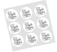 90 Grey Thank You for Celebrating 1.5inch Round Party Favor Stickers/Envelope Seals/Favor Decorations