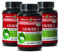 Colon Health Capsules - Premium GRAVIOLA Extract 650 Mg - Vitamins for Women - 3 Bottles 300 Capsules