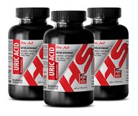 antioxidant - URIC Acid Formula Natural EXTRACTS - Urinary - 3 Bottles (180 Capsules)