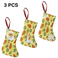 Christmas Tree and Fireplace Decoration Avocado Kiwi Papaya Customized Christmas Stockings for Funny Xmas Party