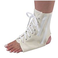 Bilt-Rite Mastex Health Canvas Ankle Brace with Laces, Black, Large