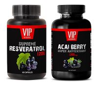 Blood Pressure Essential Pills - RESVERATROL - ACAI Berry - Combo - acai Hair Products - (2 Bottles Combo)