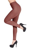 SATINA #1 High Waisted Buttery Soft, Full Length Old Rose, Size One Size