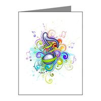 Note Cards (10 Pack) Musician Music Note Colorful HD
