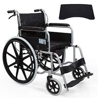 Wheelchair Medical Equipment Comfortable Multifunctional Lightweight Folding Transport Travel Self-propelled Portable Manual Elderly Disabled Travel with Bedpen Walker Assist de