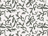 5ct Black"Melody Scroll" on Kraft White Tissue Paper Gift Wrapping 20"x30" Sheets nfLG -1113