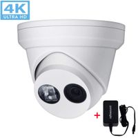 8MP UltraHD 4K 20fps PoE Security IP Camera,OEM DS-2CD2385FWD-I 4mm Lens,Outdoor Camera with EXIR 98ft Night Vision,Smart H.265+/H.265,MicroSD Recording(128GB),IP67,ONVIF(Include DC 12V Power Adapter)