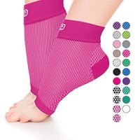 Go2 Plantar Fasciitis Socks| Best Ankle Compression Brace - Arch Support Joint Heel Pain Relief | Foot Sleeves for Women and Men Reduce Swelling | Relieve Achilles Tendonitis(Pink, Medium)