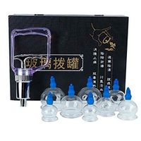 Fireless Cupping Cupping Set Message Vacuum Suction Glass Cups, Body Massage Muscle Joint Pain Soreness Relief for Back/Neck,Acupressure Professional Massage Sliding Cupping