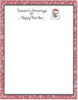 Season's Greetings Stationery Printer Paper 26 Sheets