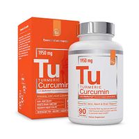 Turmeric Curcumin - Joint, Heart & Brain Support - with Bioperine for Increased Absorption - Essential Elements | 1950 mg - 90 Capsules