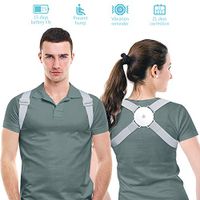 Posture Corrector for Wemen/Men/Kids, Back Brace Posture Corrector with Intelligent Sensor Vibration Reminder, Improves Posture and Provides Spine/Back Support (White)