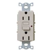 Lutron SCR-15-GFTR-TP Satin Colors 15A GFTR Electrical Socket Receptacle, Taupe