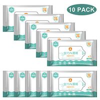 BUTITNOW 75% Alcohol Disinfection Wipes (10 Packs, 100 Wipes) Large Wet Wipes, Personal Cleaning Wipes Suitable for All Daily Protection Baby Use