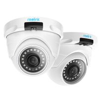 Reolink 4MP (2560x1440) Super HD (2 Pack) PoE Camera System Outdoor Video Surveillance Home IP Security IR Night Vision Motion Detection Dome Camera Audio Support w/Phone App RLC-420