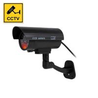 Dummy Camera, Fake Simulated Security Cameras Built in Light LEDs Flashing for Outdoor or Indoor Home and Business Surveillance Bonus CCTV Warning Sticker Decals