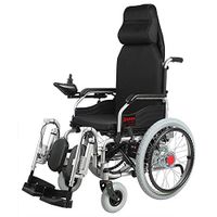 YOLANDEK Wheelchair Electric Folding Collapsible Lightweight Elderly Disabled Intelligent Automatic Full Lying Four-Wheeled Scooter Can Lie Flat, Load 100 Kg, EPBS Brake System