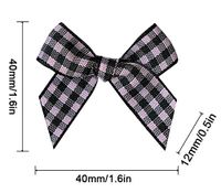 16 Color Pre-Tied Black+Pink Satin Gift Bows (Pack of 50)