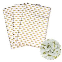 KisSealed Gold Polka Dots Tissue Paper Dot Wrapping Paper for Thanksgiving DIY Craft Wrapping Supplies 50 X 75cm,50 Sheets