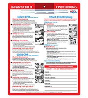 Infant & Child CPR and Choking First Aid - Laminated Card with Magnets - 8.5 x 11 in. - Dry-Erase Marker Included