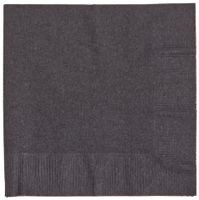 Hoffmaster 020212 Beverage Napkin, Coin Embossed, 1-Ply, 1/4 Fold, 10" Length x 10" Width, Black (4 Packs of 250)