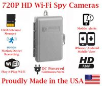 SecureGuard 720p HD Wi-Fi Wireless IP Outdoor Electrical Utility Box Hidden Security Nanny Cam Spy Camera with 32GB Memory