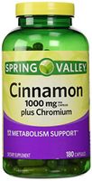 Spring Valley Cinnamon 1000mg Plus Chromium, 180 Capsules