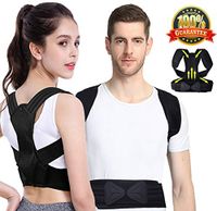 Viixm Posture Corrector for Men and Women, Adjustable Back Brace for Back Shoulder Support for Spinal Alignment and Posture Support, Breathable Material with Shoulder Pad and Support Plate