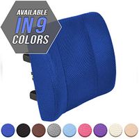 Viteps 'Lumbar Support Back Cushion Pillow Work Chair Back Support,Wheelchair Cushion with Straps, Sciatica and Pain Relief (Royal Blue, 1)